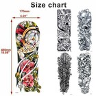 5pc Full Arm Fake Tattoo Sleeves Realistic Waterproof Long-lasting For Men Women