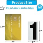 60 Pcs 2 Inch Reflective Mailbox Numbers  Waterproof Self Adhesive Stickers F