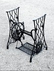 Vintage Singer Sewing Machine Treadle Base Antique Cast Iron Legs Table Restored