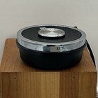 Vintage Rca Round Pocket Am Radio Model Rjg30a Black silver Tested - Works