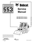 Bobcat 553 Skid Steer Loader Service Repair Shop Operator Manual Pdf Usb