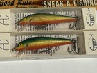 Lot Of 2 Vintage Ac Shiner No  375 Wooden Jerkbaits Fishing Lures Nos Tackle