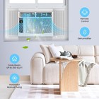 6000 Btu Window Air Conditioner Cool Up To 250sp  Ft W remote timer  Install Kit