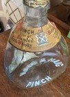 Empty Haig And Haig Pinched Old Blended Scotch Whiskey Bottle Gold Net And Lid