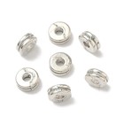 100pcs Round Tibetan Flat 6mm Alloy Spacers Bead Silver For Bracelets Necklace