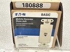 5 New Eaton Flush Phone Mount Voice data Modular Jacks Decorator Light Almond
