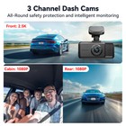 Redtiger A6 Dash Cam 3 Channel Dash Camera 2 5k  5 8ghz Wifi 3  Touch Screen