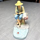 Coca Cola 100th Anniversary 1886-1986 Norman Rockwell  out Fishin   6  Figurine