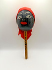 Handmade Folk Art Ritual Shaker Musical Instrument Gourd Head