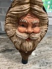 Vintage Hand Carved Santa Christmas Fireplace Bellows Folk Art