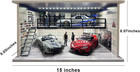 1 24 Scale Die-cast Model Car Display Case With Parking Lot Scene For Jada And L