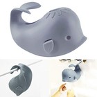 Baby Bath Spout Cover Whale Shape Soft Silicone Tub Faucet Protector Grey