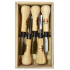 Michihamono Woody 5 Pcs Japanese Woodcarving Gouge Chisel Wood Working Tools Set