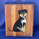 Australian Shepherd Puppy Wall Art Handpainted Plaque One Of A Kind       blt10m6
