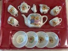 Vintage Miniature Porcelain Teddy Bear Tea Set 11 Pc 