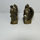 Vintage 1968 American Bald Eagle Bookends Colonial Virginia 1776 Brass