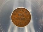 1923 Canada Icg Graded Au58 Canadian 1 Cent  bt823 