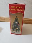 Vintage Walking Musical Christmas Santa Claus  Untested  Original Box As Is