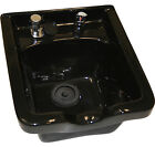 Black Ceramic Shampoo Bowl Sink Fixtures Bracket Barber Beauty Salon Equipment
