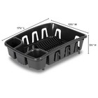 Kitchen Sink Dish Drying Rack With Drainboard And Utensil Holder Storage