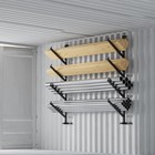 2 Pack Shipping Container Shelving Brackets 4-tier Pipe Rack For Cargo Storage