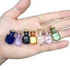 Mini Glass Color Bottles - Cute Rectangle Bottles With Cork - Little Gift Jar   