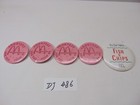 Vintage Mcdonalds Employee Uniform Pinback Button Pin Mixed 5  Rough Courtesy