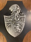 Vintage Royal Family Crest   Coat Of Arms Wall Plaque Art  Metal Crest On Wood