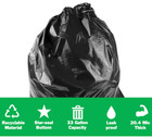 30 - 33 Gallon Trash Bags -250 Black Garbage Bags 21 Microns Thick  250 Bags 