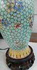 Antique Chinese Famille Porcelain Floral  Vase Vtg Lamp 1900s  Qing Dynasty 