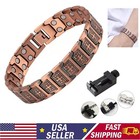 Pure Copper Magnetic Bracelet Men Arthritis Pain Relief Energy Strength Women