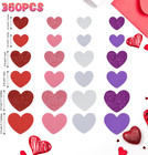 350 Pcs Foam Heart Stickers Valentine s Day Glitter Self Adhesive Sticker Heart