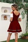 Populus Oktoberfest Outfits Women German Dirndl Dress red small 