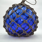 Vintage Glass Fishing Float In Cobalt Blue
