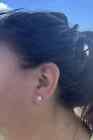 1 70 Ct Round Cut Diamond Stud Earrings 14k White Gold Natural Mined Screwback