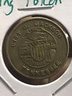 Vtg City Of Jackson Tennessee Parking Lot Meter Token 5   Brass Us