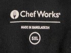Men s Size 5xl Chef Coat Chef Works Zip Front Cool Vent Side Panels Black Euc