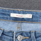 Levi s 711 Skinny Jeans Women 27 Blue Distressed Mid Rise Denim Stretch Pants
