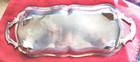 Vtg 1970s Leonard  Silver Plate  Footed Bread   Sandwich Serving Tray 14    X 5 5   