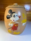 Antique Early Walt Disney Prod Mickey Mouse Stoneware Cookie Jar Pre-war Painted