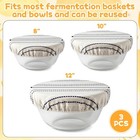 3 Pcs Reusable Bowl Covers For Bread Proofing  3 Sizes 9 10 13 Inches Sourdough