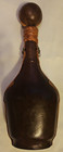 Vintage Italian Leather Wrapped Glass Decanter Bottle