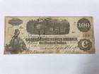 A o-1862 Richmond  Va Confederate T-40  100 Double Stamped Columbia sc-engraver