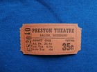 Vintage Preston Theatre 35 Cent Tickets  strip Of 4  Drive-in Movie cinema - Mo