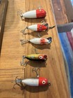 5 Vintage Heddon Baby Lucky 13     Tiny Runt     Torpedo Topwater Lures Lot