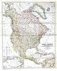 1952-3 National Geographic Map North America Usa U s  Mexico Canada March  589 