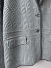 Talbots Size Xlp Petite Merino Wool Knit Blazer Jacket Pockets Herringbone