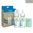 Dr  Brown s 4oz Anti-colic Options  Narrow Glass Baby Bottle With Level 1 - 2pk