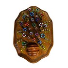 Hippie Flower Power Wall Decor Wooden Vtg 70s Nail Art Bouquet Decor Handmade