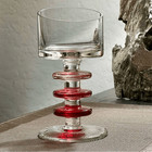 Modernist 3 Disk Ronald Stennett Willson Sheringham Candlestick Red Multicolor